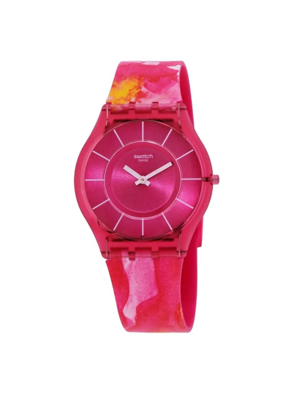 NWT Swatch Paradise Petals Quartz Pink Dial Watch